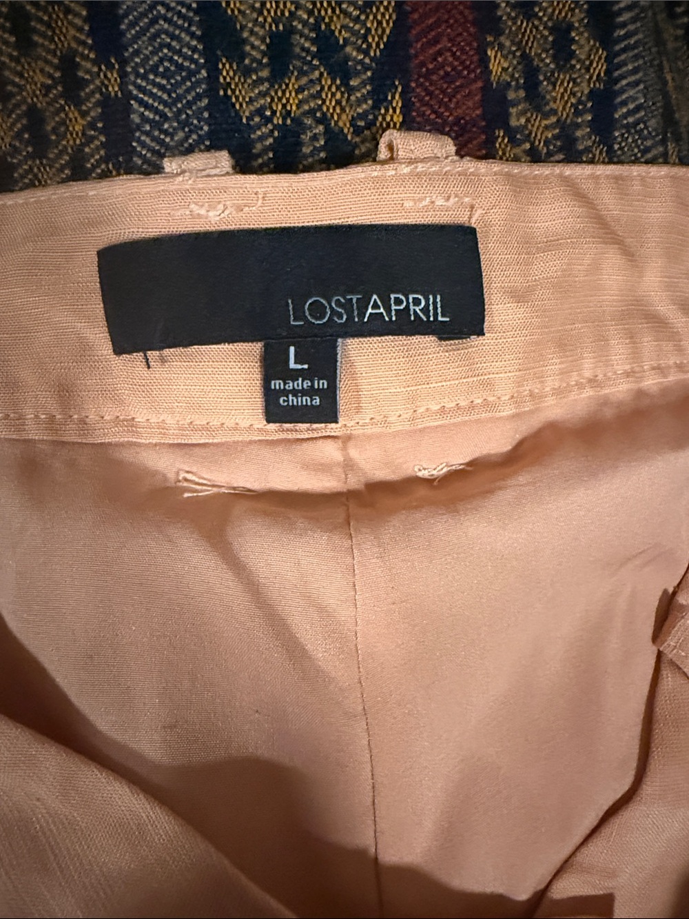 Women's Peach Wide-Leg Trousers - Casual Comfort - Picture 3 of 3